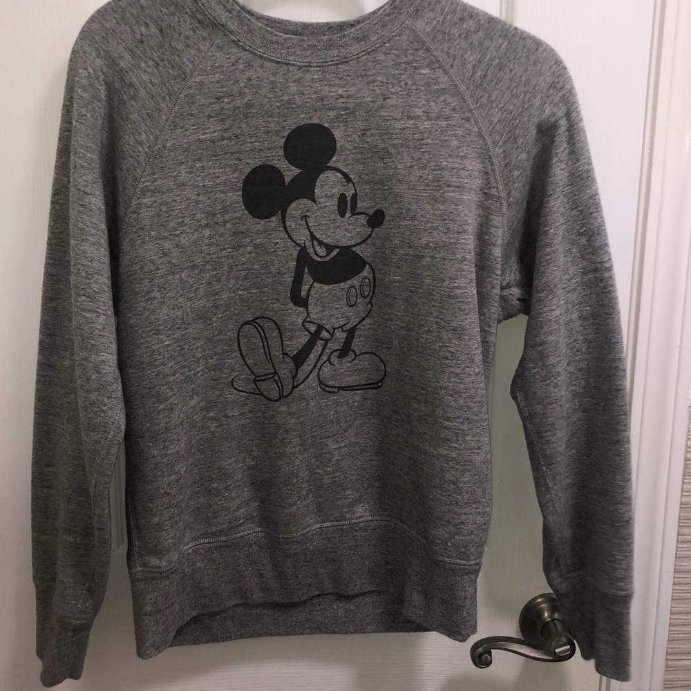 Uniqlo Mickey Mouse design gray sweater